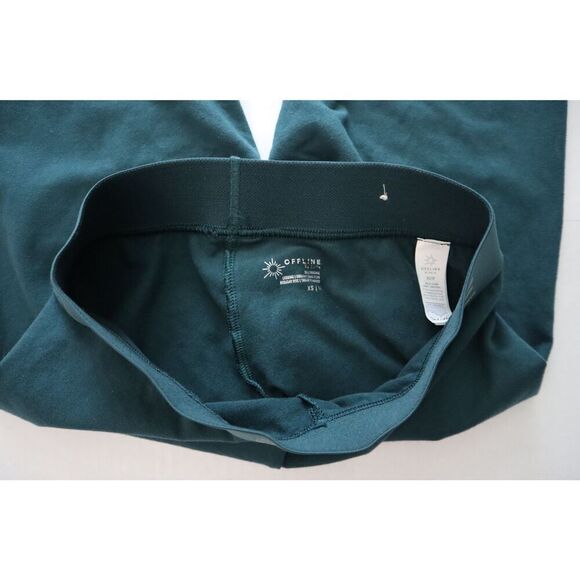 Offline x Aerie Women's Sz XS Deep Forest Green OG Logo Regular Rise Leggings - Picture 3 of 13
